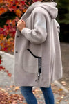 Women's Casual Loose Hooded Midi Coat