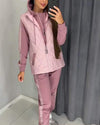 Women's Casual Long Sleeve Autumn and Winter Hot Diamond 3-piece Suit