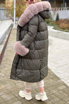 Women's Casual Hooded Long Fur Collar Cotton Coat