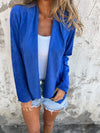 Women's Lapel Solid Color Casual Cardigan