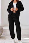 Women's Casual Long Sleeve Zipper Jacket And Sweatpants Suit