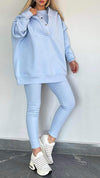 Women's Hooded Long-sleeved Casual Sweatshirt Suit