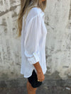 Cotton and Linen Lapel Shirt