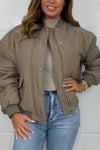 Women's Oversize Quilted Bomber Jacket