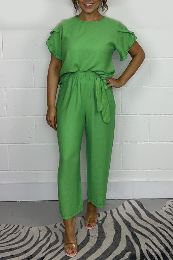 Women's Frill Sleeve Top & trouser Co-Ord
