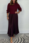 Women's solid color Jumper & Pleated Bottom Dress Fashion Trends