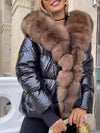 Women's Fur Patchwork Warm and Fashionable Cotton Coat