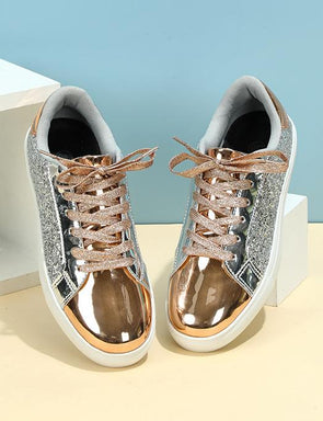 Women's Casual Glitter Walking Skate Shoes