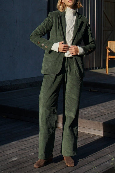 Ladies Casual Commuting Corduroy Suit