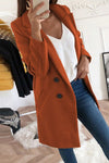 Women's Fashion Solid Color Suit Collar Slim Fit Women's Windbreaker Jacket