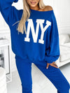Women's Fashion NYC Sweatshirt and Lined Leggings Set