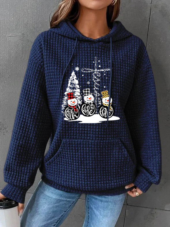 Christmas  Fashion   Plain Hoodie Sweatshirt