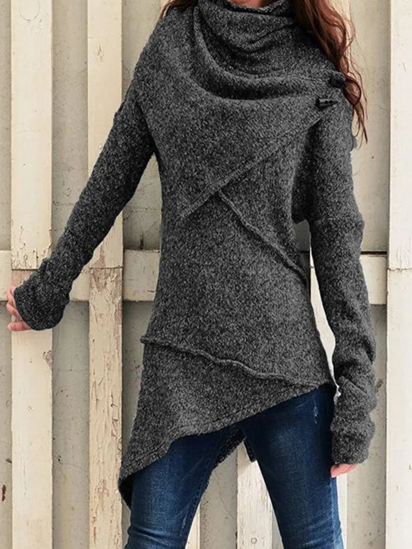 Long-sleeved sweater trench coat sweater coat