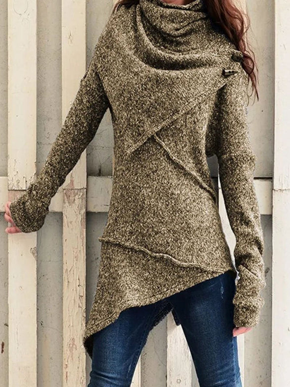 Long-sleeved sweater trench coat sweater coat