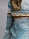 Long Sleeve Cotton-Blend Casual Sweatshirt