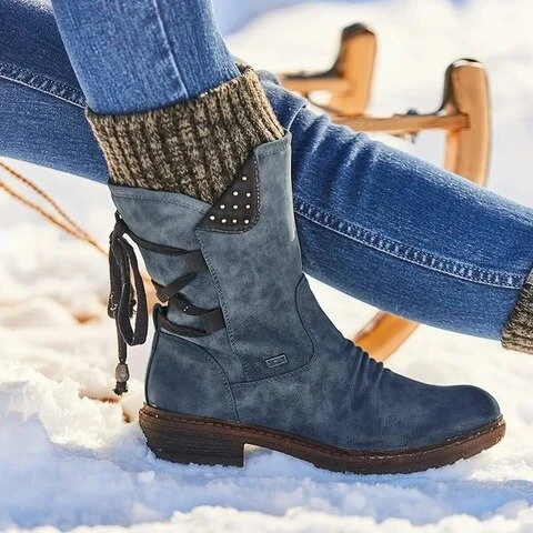 Winter Warm Back Lace Up Boots Shoes