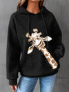 New Fashion Christmas Giraffe Casual Hooded Sweatshirt