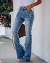 women's high waist stretch micro flared jeans trousers