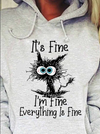 Women’S It’S Fine I’M Fine Everything Is Fine Hoodie Sweatshirts