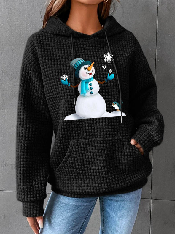 Trendy Christmas Snowman Hoodie