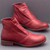 Round Toe Casual Women's Leather Boots Sleeve Martin Boots