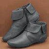 Women Casual Plain All Season Zipper Round Toe Plus Size Rubber Non-Slip Classic Boots Boots