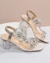 women's summer strappy sandals rhinestone high heels