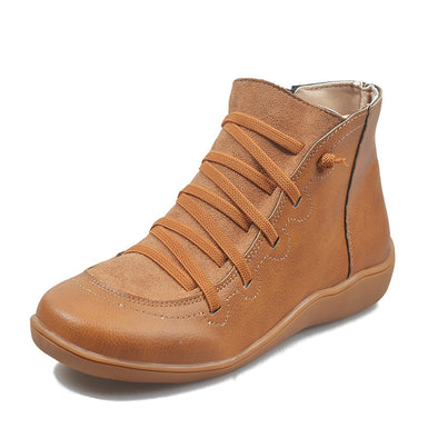 women's plus size casual ankle boots flat boots